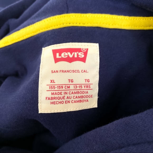 Levi's Big Girls Full-Sleeve High-Rise Fleece Hoodie - Picture 5 of 6